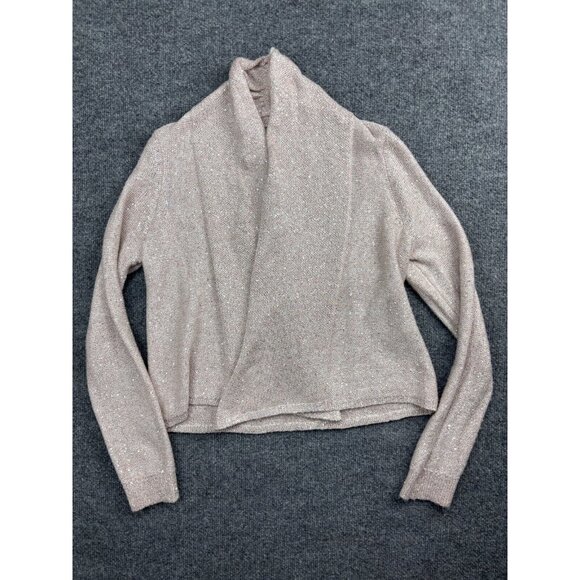 Knitted & Knotted Anthropologie Cashmere Sweater Women's Small Metallic Open - Picture 1 of 8